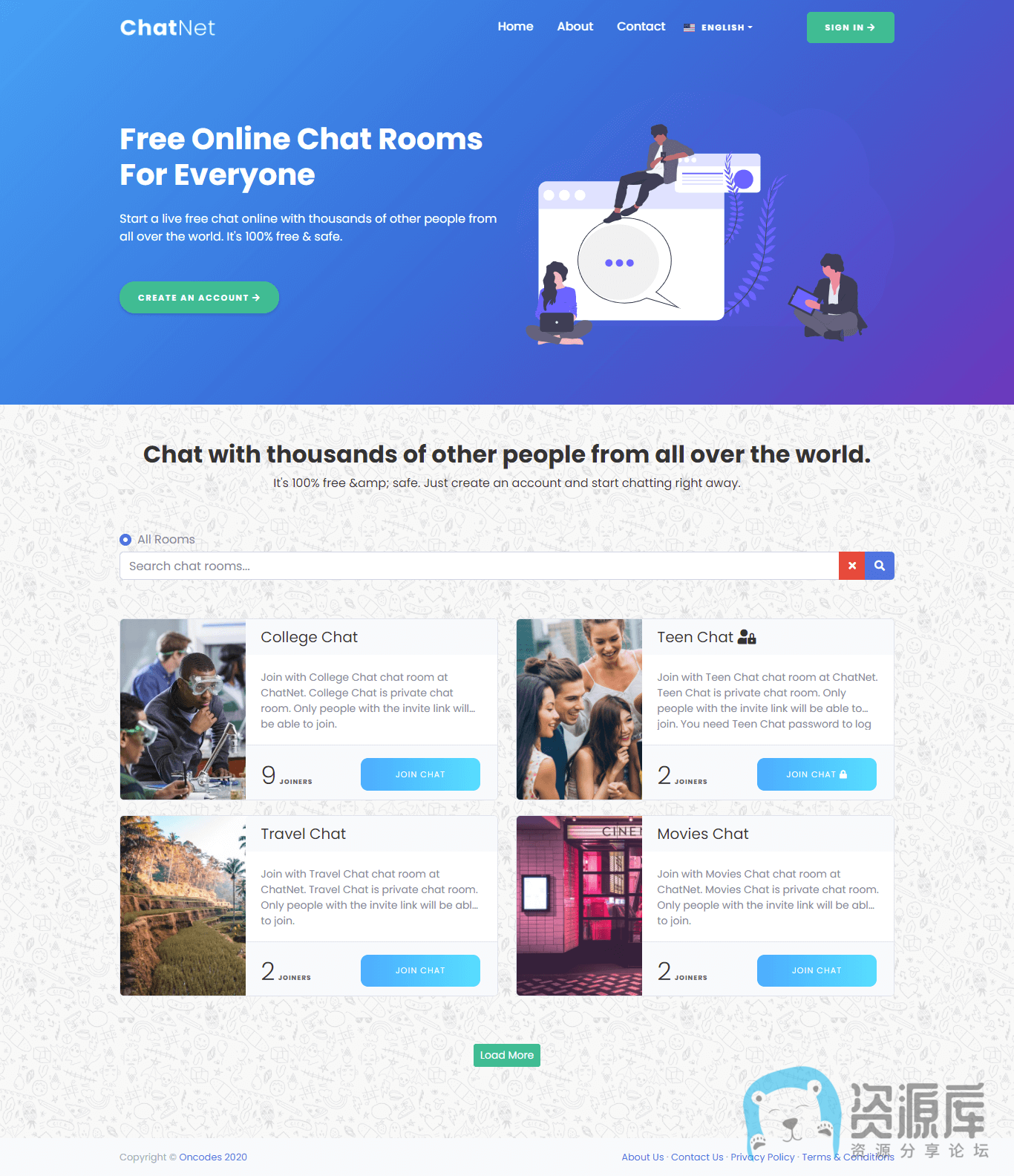 ChatNet -PHP聊天室和私人聊天程序 v1.9-极客工作室
